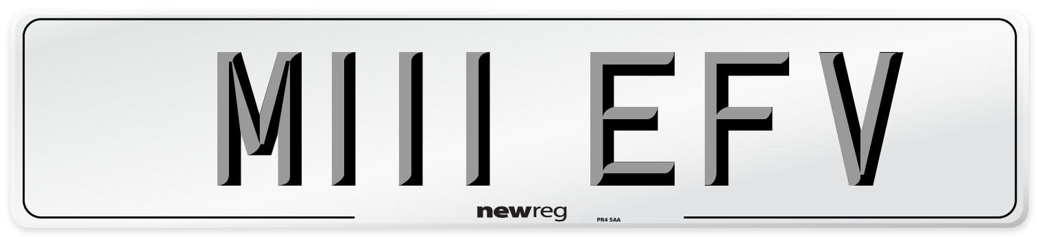M111 EFV Number Plate from New Reg
